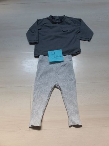 Ensemble kiabi legging et tee shirt gris