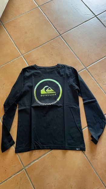 Teeshirt noir garçon T12 ans Quiksilver