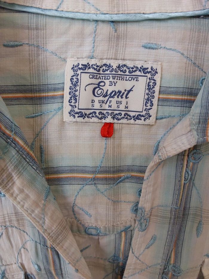 Chemise brodée manche courte Esprit T 38 - photo numéro 3