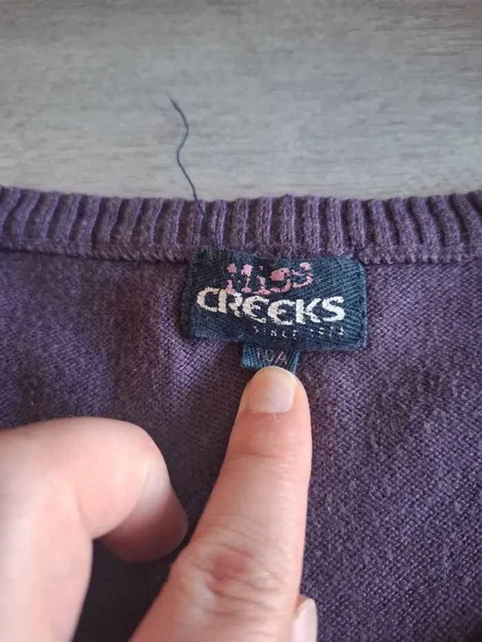 Pull violet creeks taille 10 ans - photo numéro 2