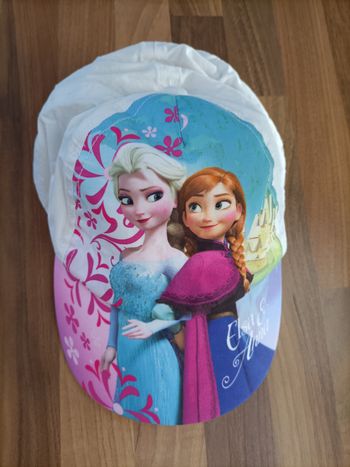 Casquette Reine des Neiges blanche 54 cm 5-8 ans