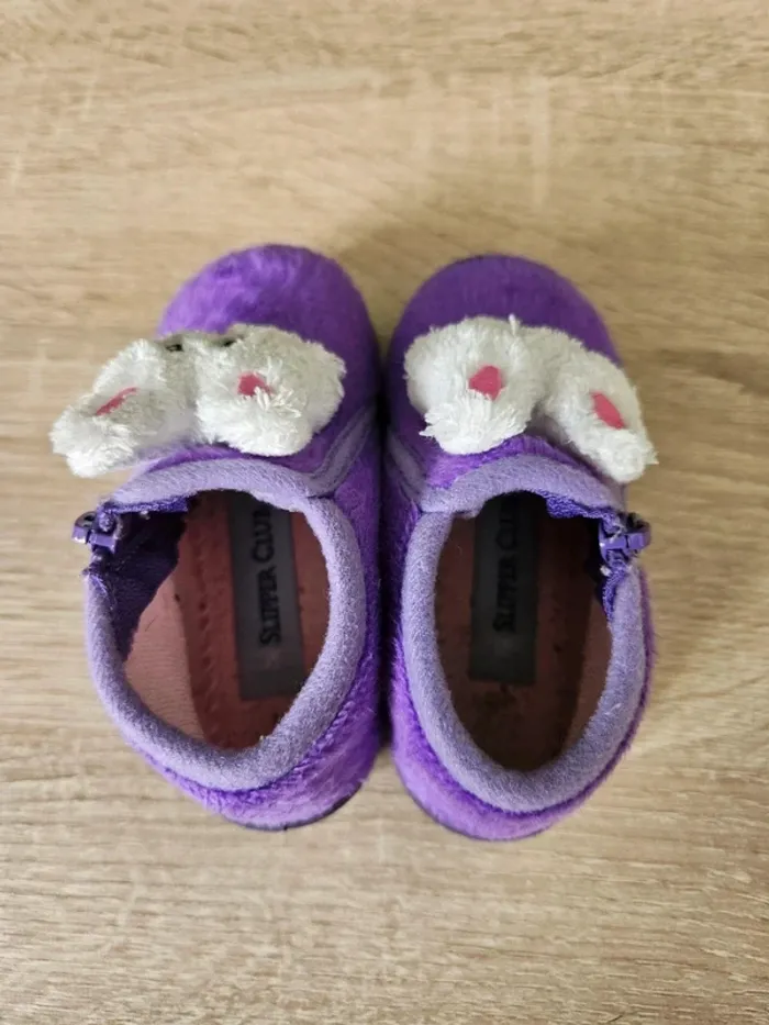 Chaussons violets lapins pointure 20 - photo numéro 3