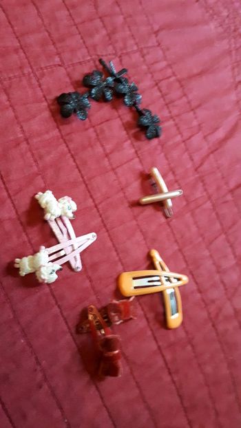 Lot 5 paires de barrettes