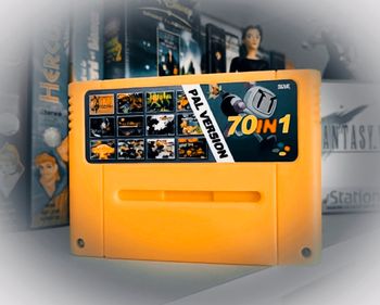 70 jeux Super Nintendo SNES en 1 cartouche