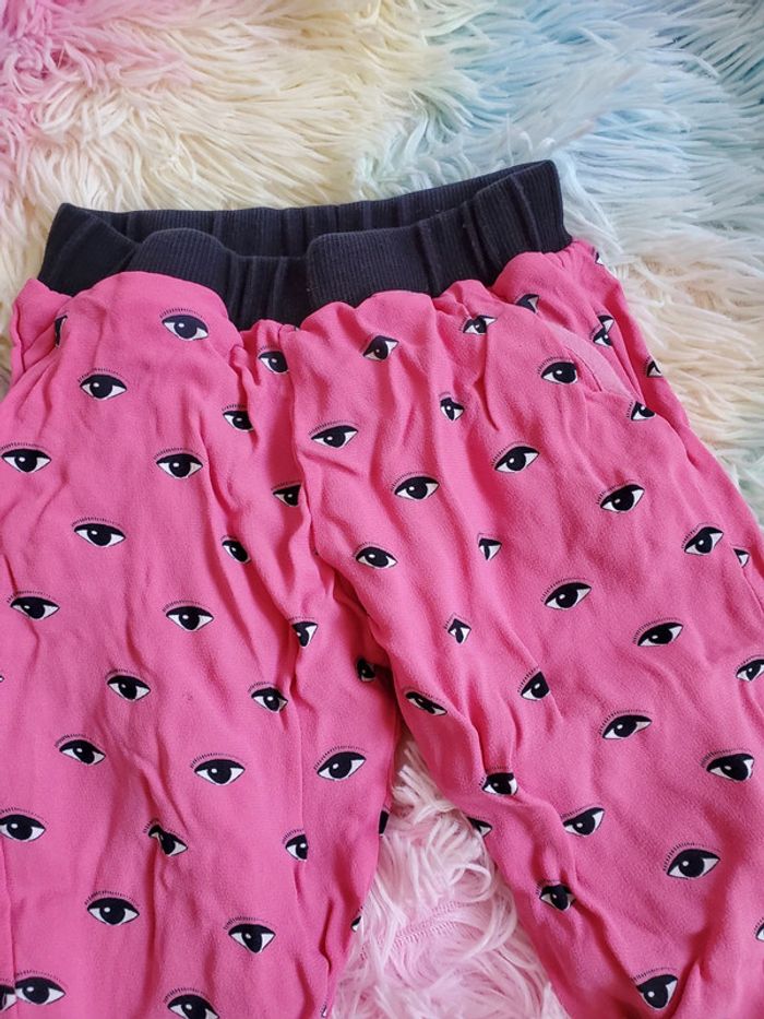 🌴 Ensemble fille marque kenzo t-shirt et pantalon réversible taille 12 mois - photo numéro 3