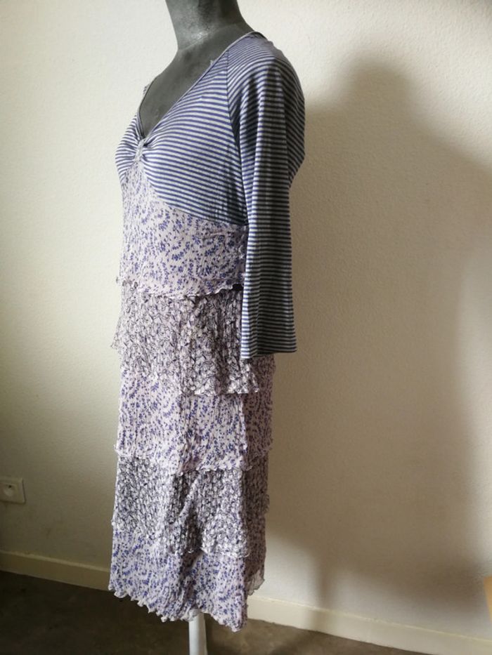 Robe chic One Step volants soie vintage L 40 - photo numéro 2