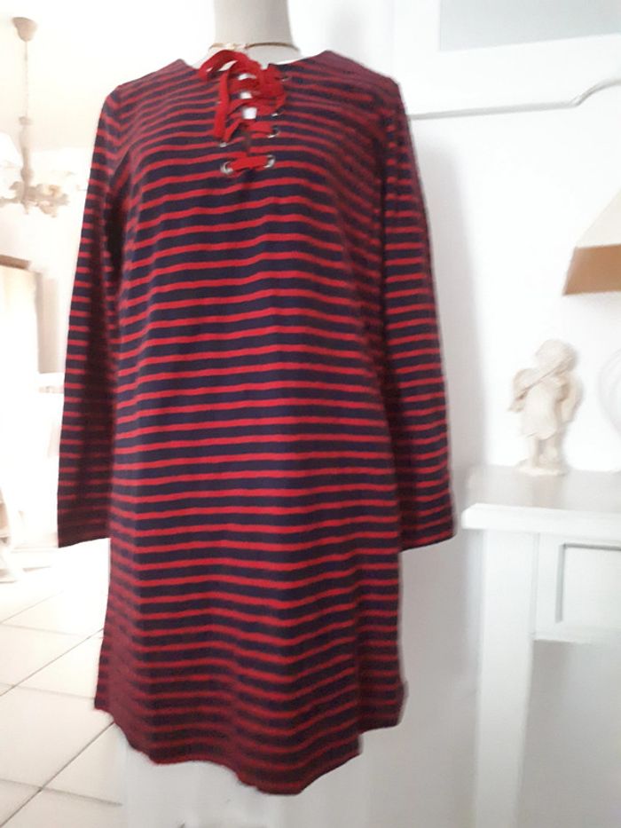 Pull long marinière coton Léon & Harper taille M