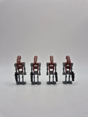 Figurines type lego 4 battle droides rocket star wars