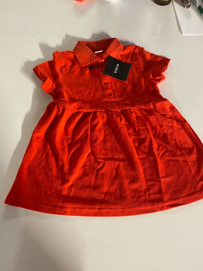 Petite Robes polo rouges shein taille 92 - photo numéro 4