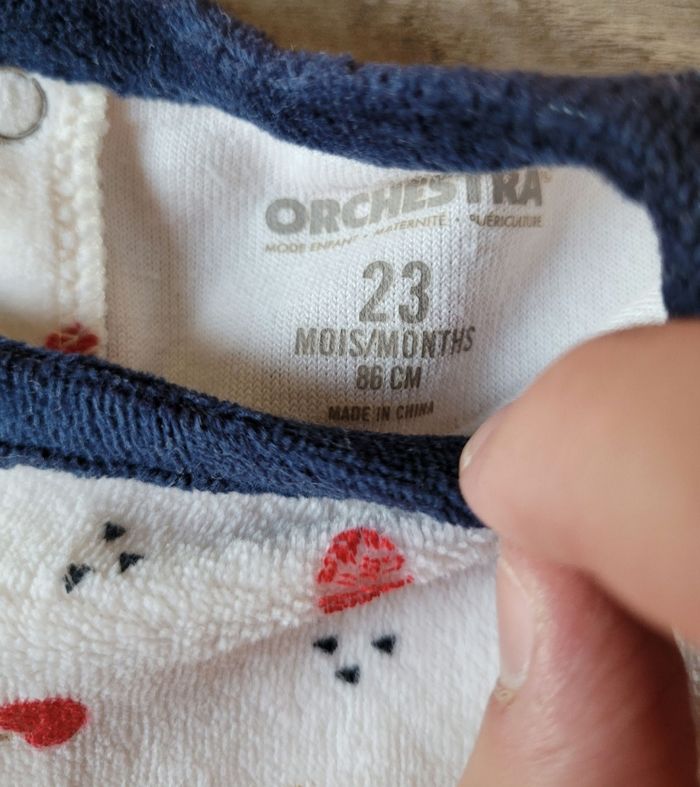 Lot de 3 pyjamas velours taille 24 mois - photo numéro 6
