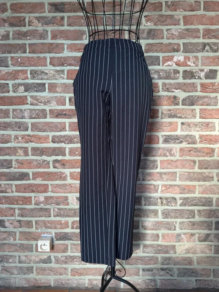 Pantalon droit ligne noir et blanc Lefties Taille XS / 34 - photo numéro 2