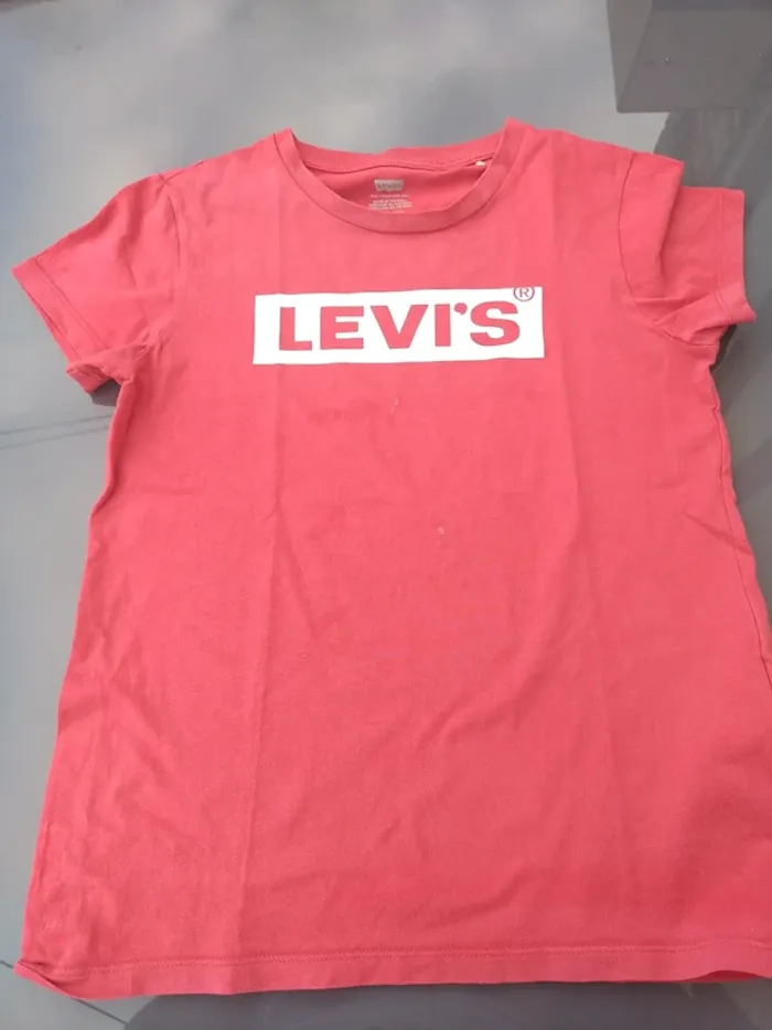 Tee shirt Fille Levi's Rouge - photo numéro 3