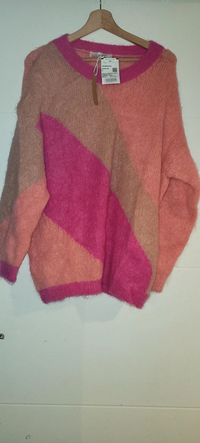 Superbe pull neuf en mohair Promod colorama effet lose taille XL - photo numéro 8