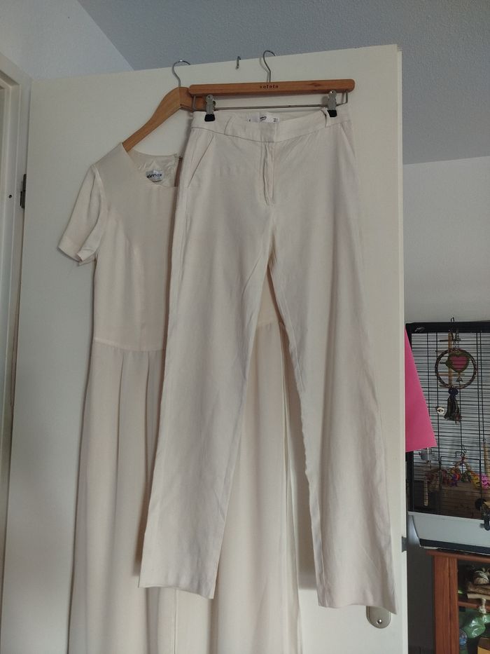 Pantalon chic coton lin MANGOi - photo numéro 2