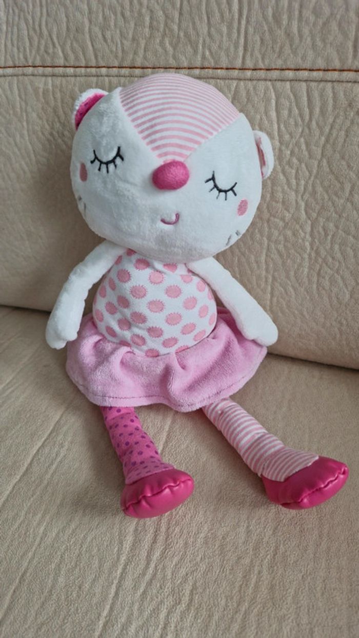 Peluche chat rose orchestra - photo numéro 8