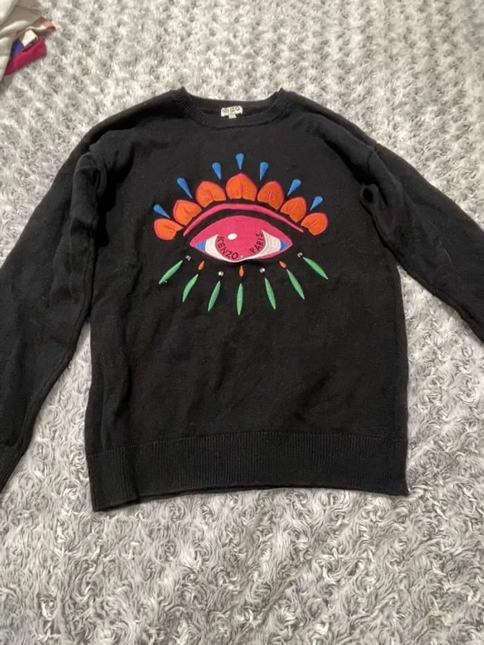 Pull Kenzo noir 12 ans