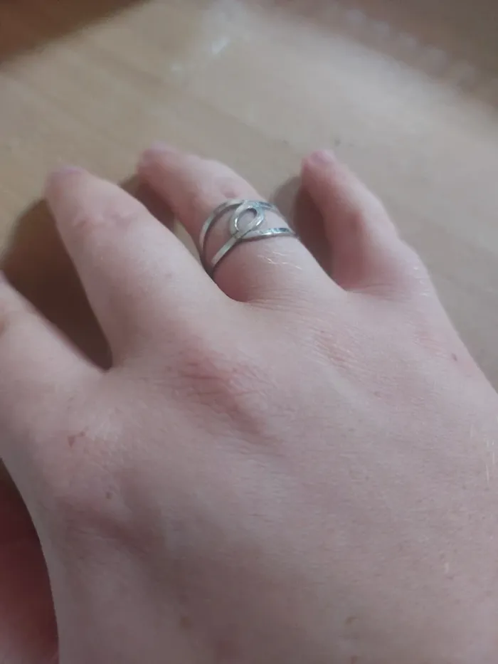 Bague argenté en acier inoxydable