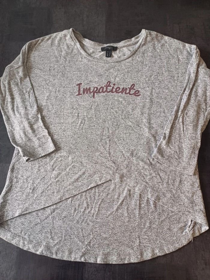 Pull léger gris chiné