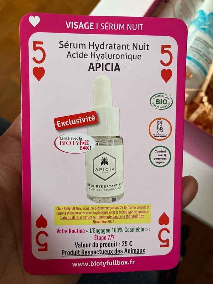 Apicia - Sérum hydratant nuit acide hyaluronique - photo numéro 5