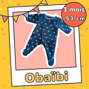 Pyjama matelassé Obaïbi 1 mois 🐻