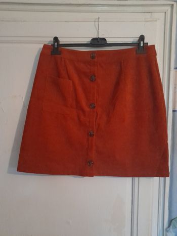 Jupe brique en velours côtelé, taille L