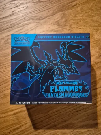 Coffret dresseur d'élite pokémon Flammes Fantasmagoriques me02 dracaufeu neuf Fr