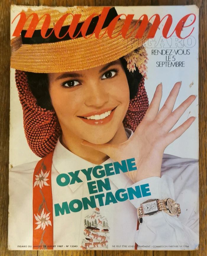 Ancien magazine Madame figaro 1987 N°13343 vintage