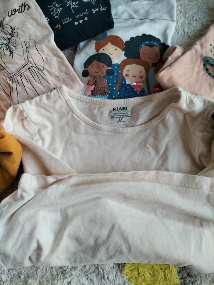 Lot 8 t-shirt manches longues 6 ans - photo numéro 3