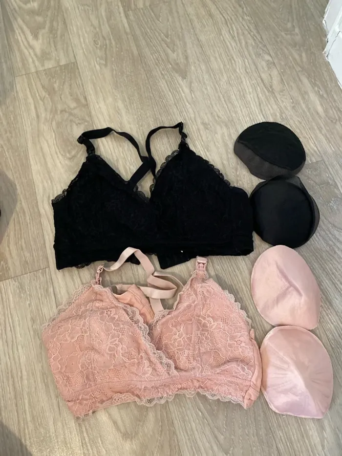 Lot de 2 soutiens gorge / bralette grossesse et allaitement M - photo numéro 3