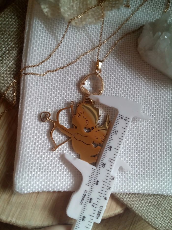Collier amour 🩷 ange cupidon en acier inoxydable - photo numéro 2