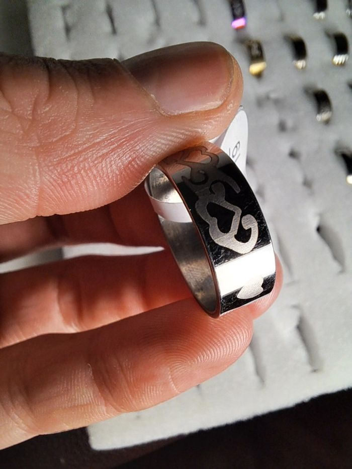 Bague acier inoxydable argentée - photo numéro 3