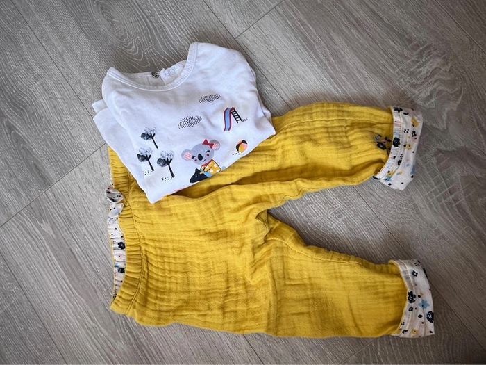 Ensemble pantalon et tee shirt manche longue 9 mois - photo numéro 4