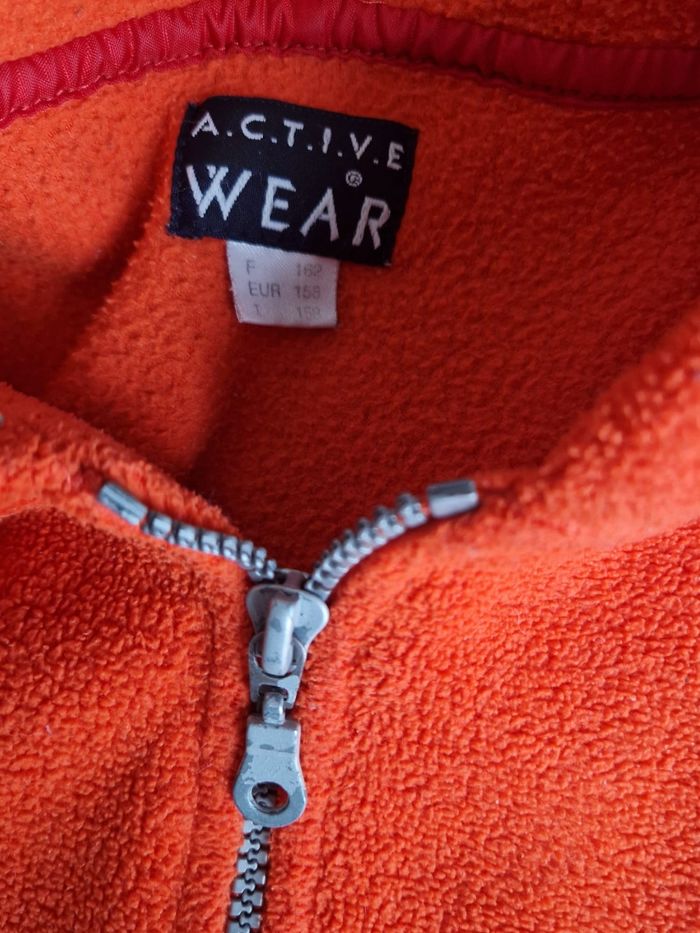 🧡 Sweat polaire zippé A.C.T.I.V.E WEAR – Enfant (14-16 ans) – Taille 158 - photo numéro 7