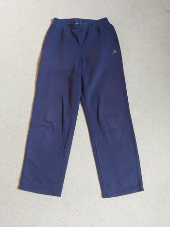 Pantalon de sport doublé polaire bleu marine 12 ans - Domyos