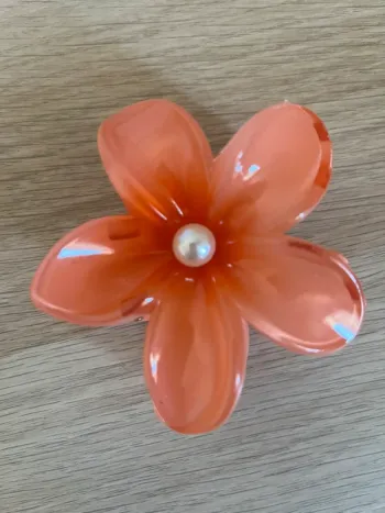 Pince à cheveux en fleurs perles 🌹