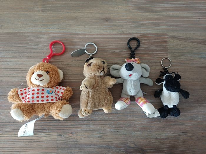 Porte clés lot 4 porte clés peluches