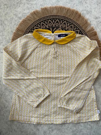 T-shirt col Claudine jaune fille Okaidi