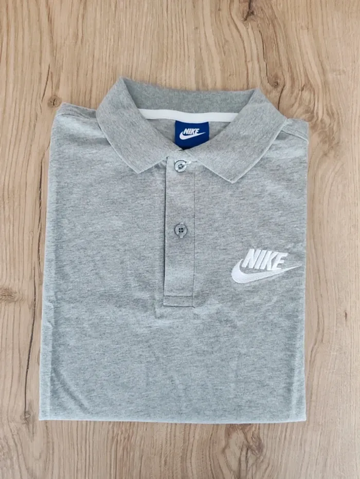 Polo homme taille L t-shirt Nike gris