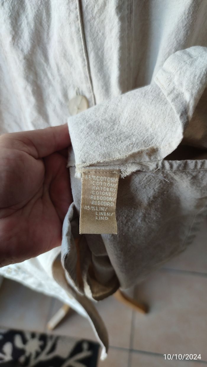 Chemise beige lin & coton JAC-JAC T48 - photo numéro 9