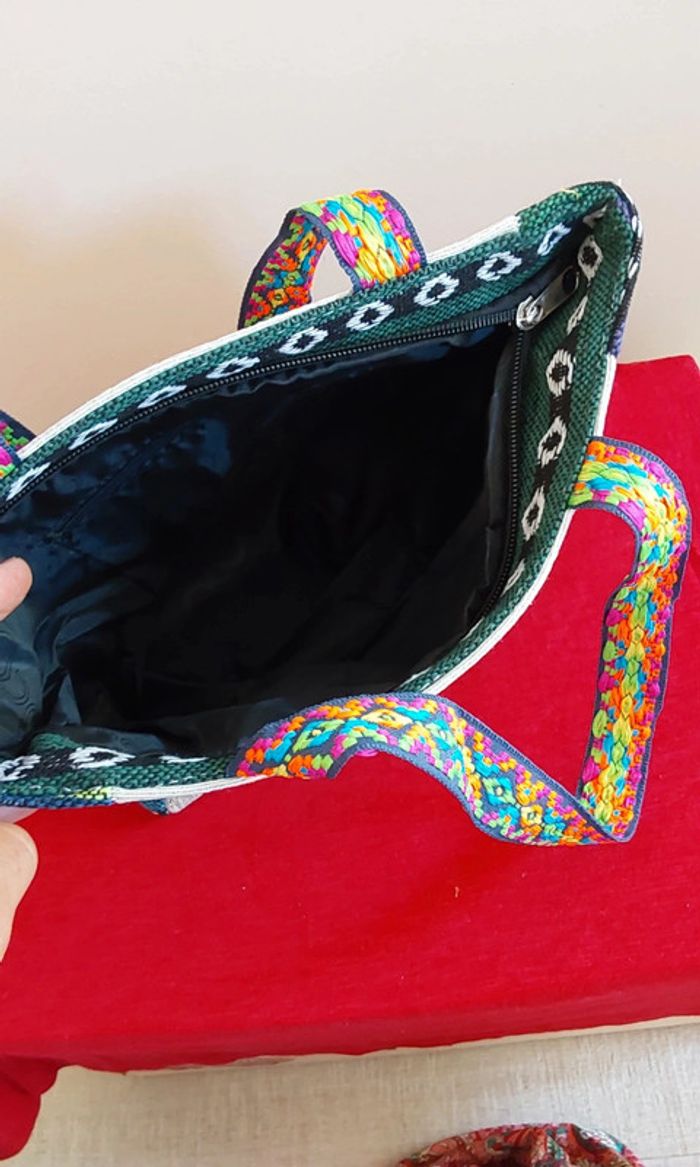 Joli sac vintage neuf en tapisserie - photo numéro 5