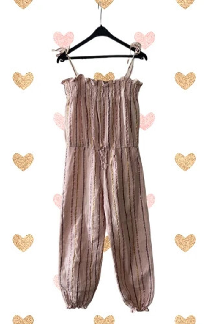 Combinaison pantalon avec bandes en lurex 10 ans - Emile et Ida