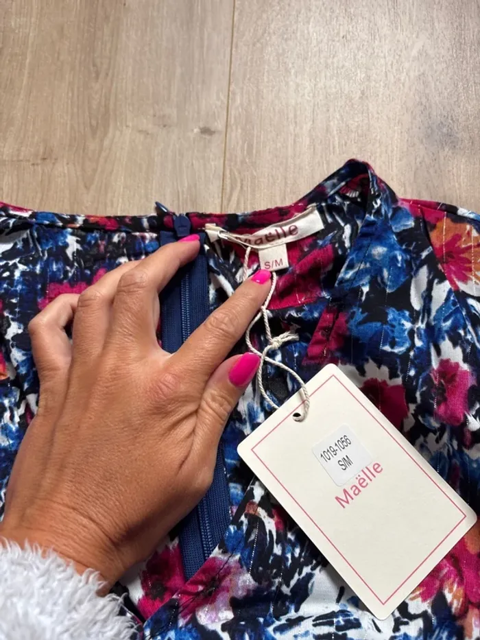 Combishort fleurie Maelle s/M neuve - photo numéro 3