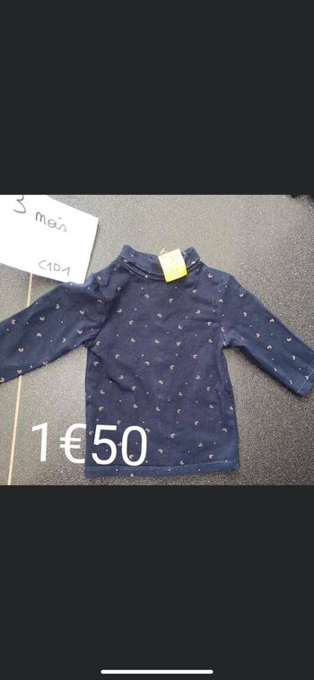 T shirt manches longues pour fille 3 mois