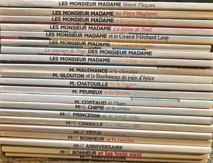 Lot complet vente à l’unité – Livres Monsieur Madame