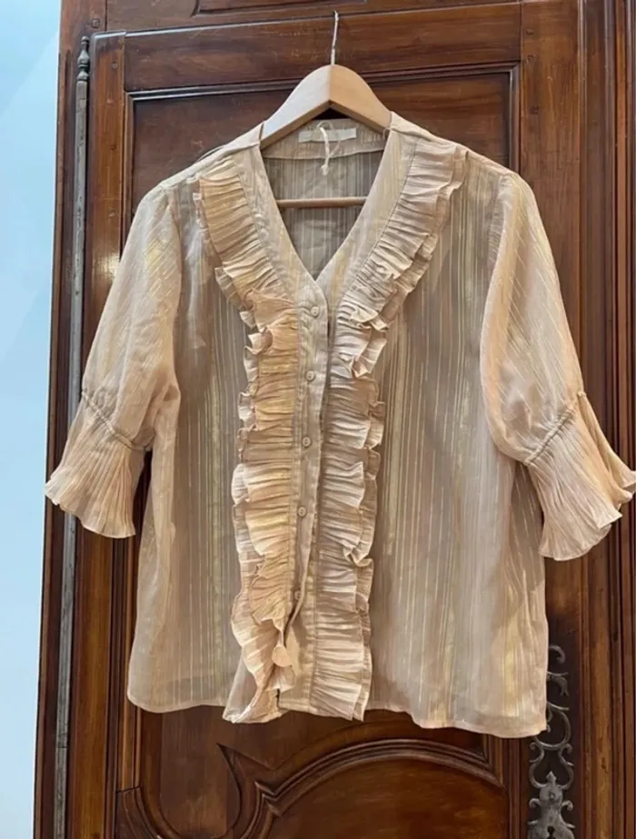 Superbe Blouse dorée neuve 🌸 M L 38 40 - photo numéro 6
