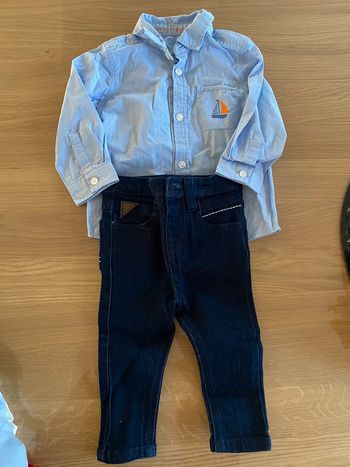 jeans + chemise neuf 9 mois