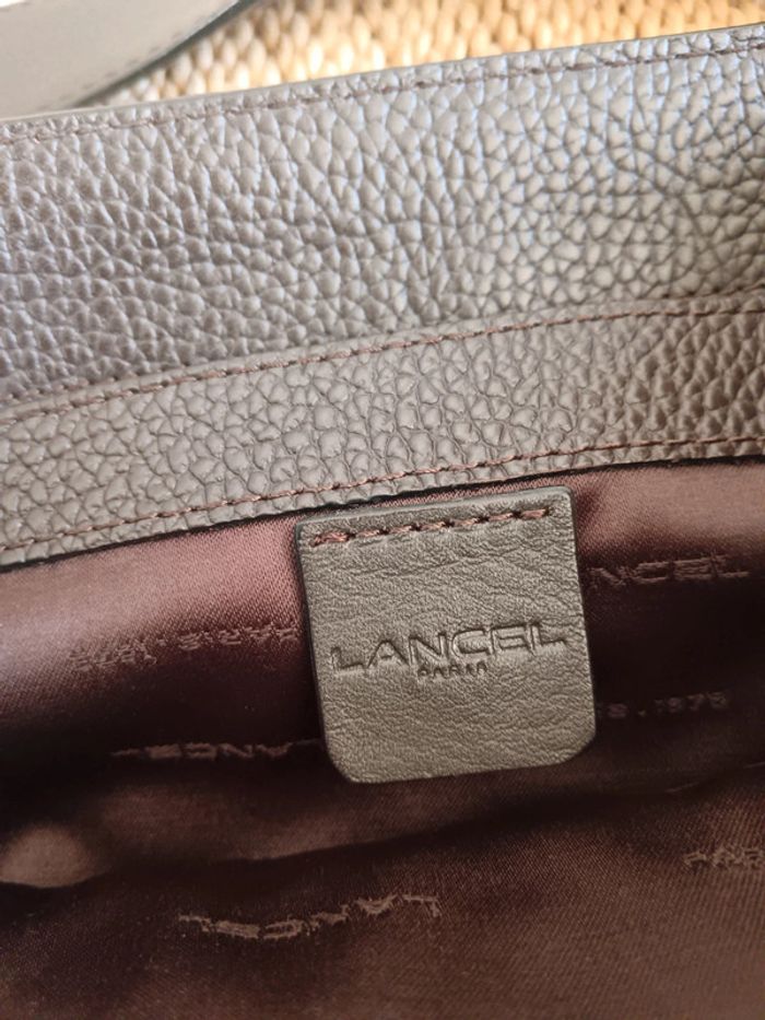 Lancel | saccoche cuir grainé marron foncé - photo numéro 14