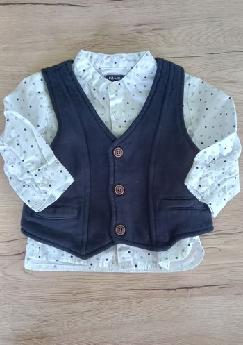 Ensemble chemise + gilet 6 mois