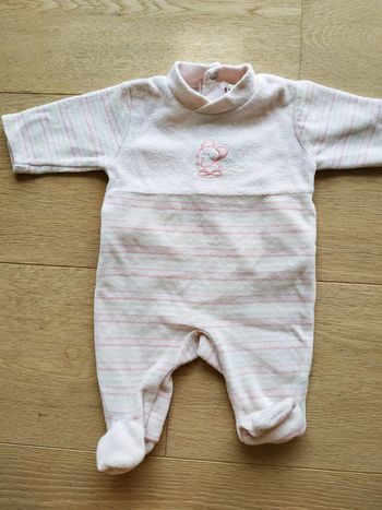 Pyjama velours fille 1 mois