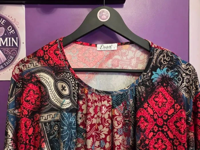 Jolie blouse manches longues colorée T50 Elizabeth exclusive - photo numéro 2